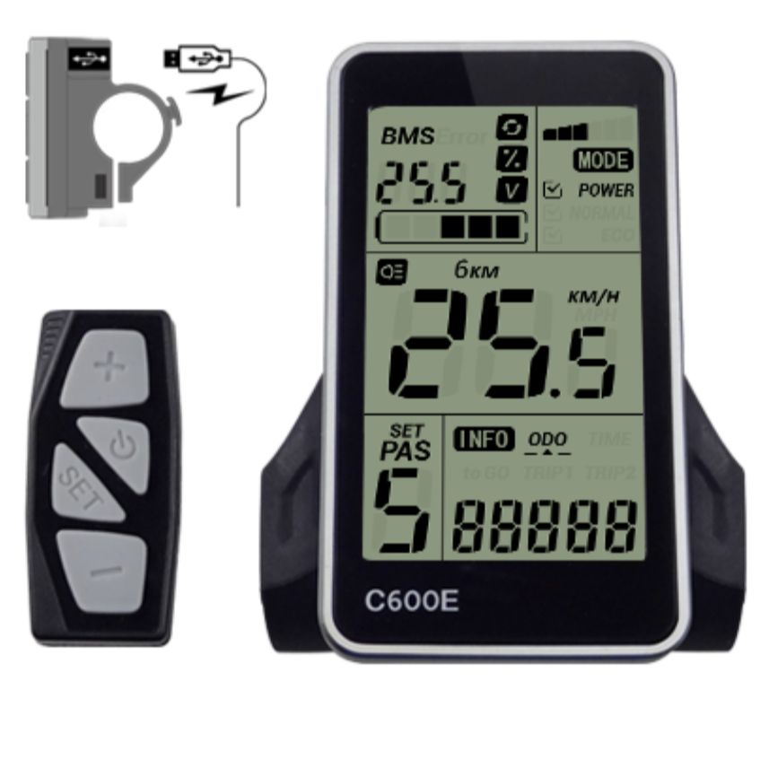 Sports Equipment Kit - Bigstone C600E-USB LCD Display(customized) Electric Bike