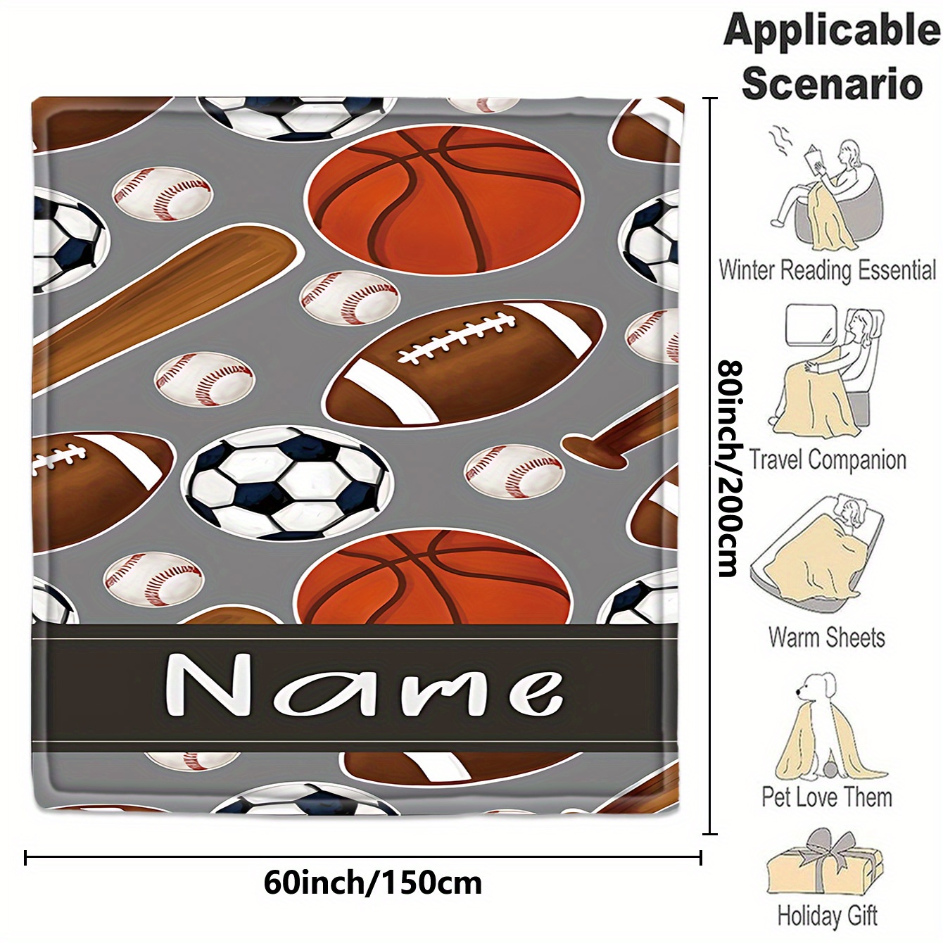 1 Custom name blanket sports e - Name Sports Equipment recensione e prezzo