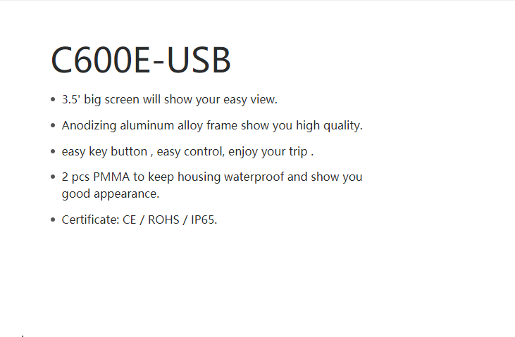 Bigstone C600E-USB LCD Display - Sports Equipment Kit recensione e prezzo