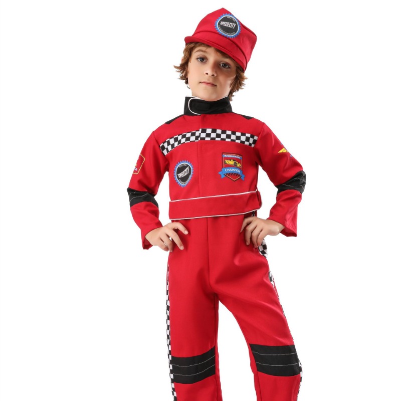 Boy Red Racer Cosplay Costume  - Sports Equipment For Boys recensione e prezzo