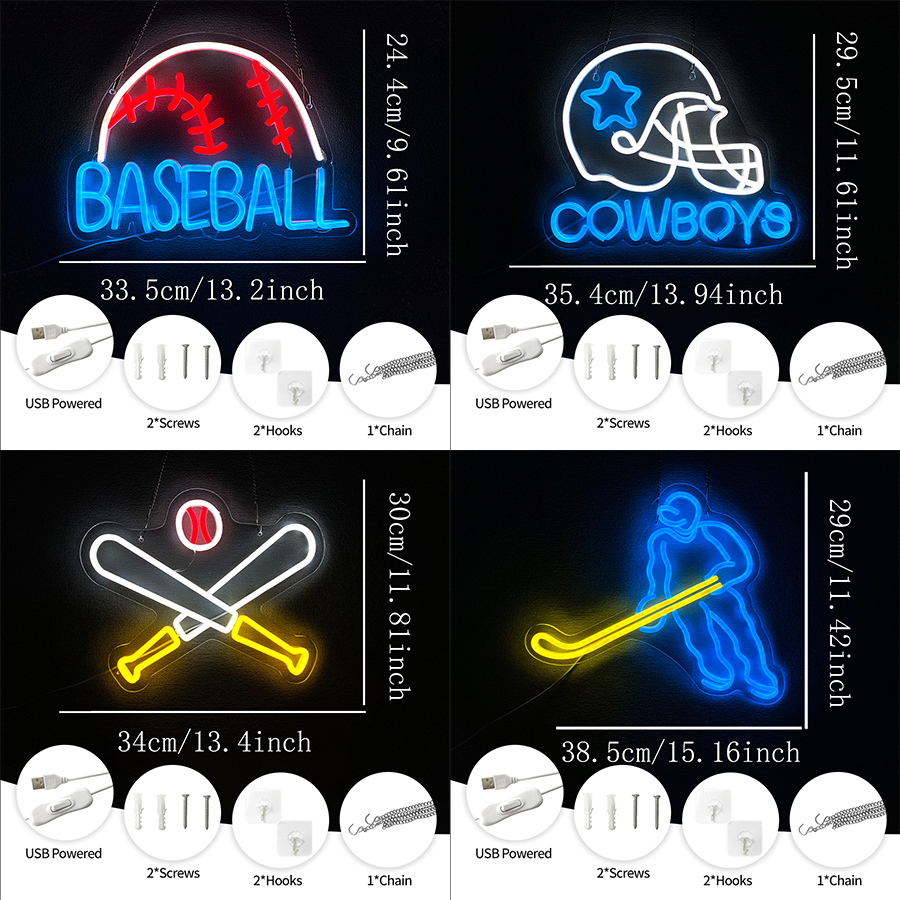 Sports Led Neon Sign, Equipmen - Sports Equipment Icon recensione e prezzo