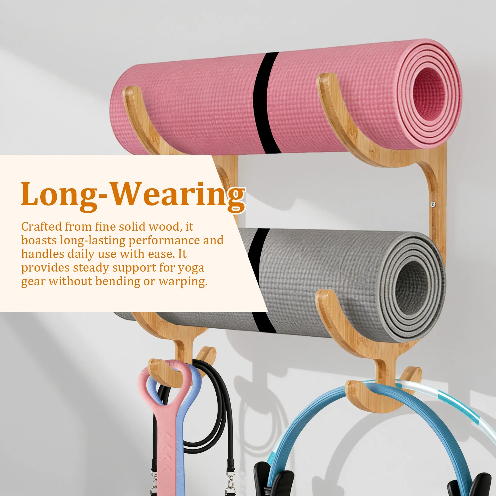 2Pcs Yoga Mat Storage Rack Wal - Sports Equipment Near Me recensione e prezzo