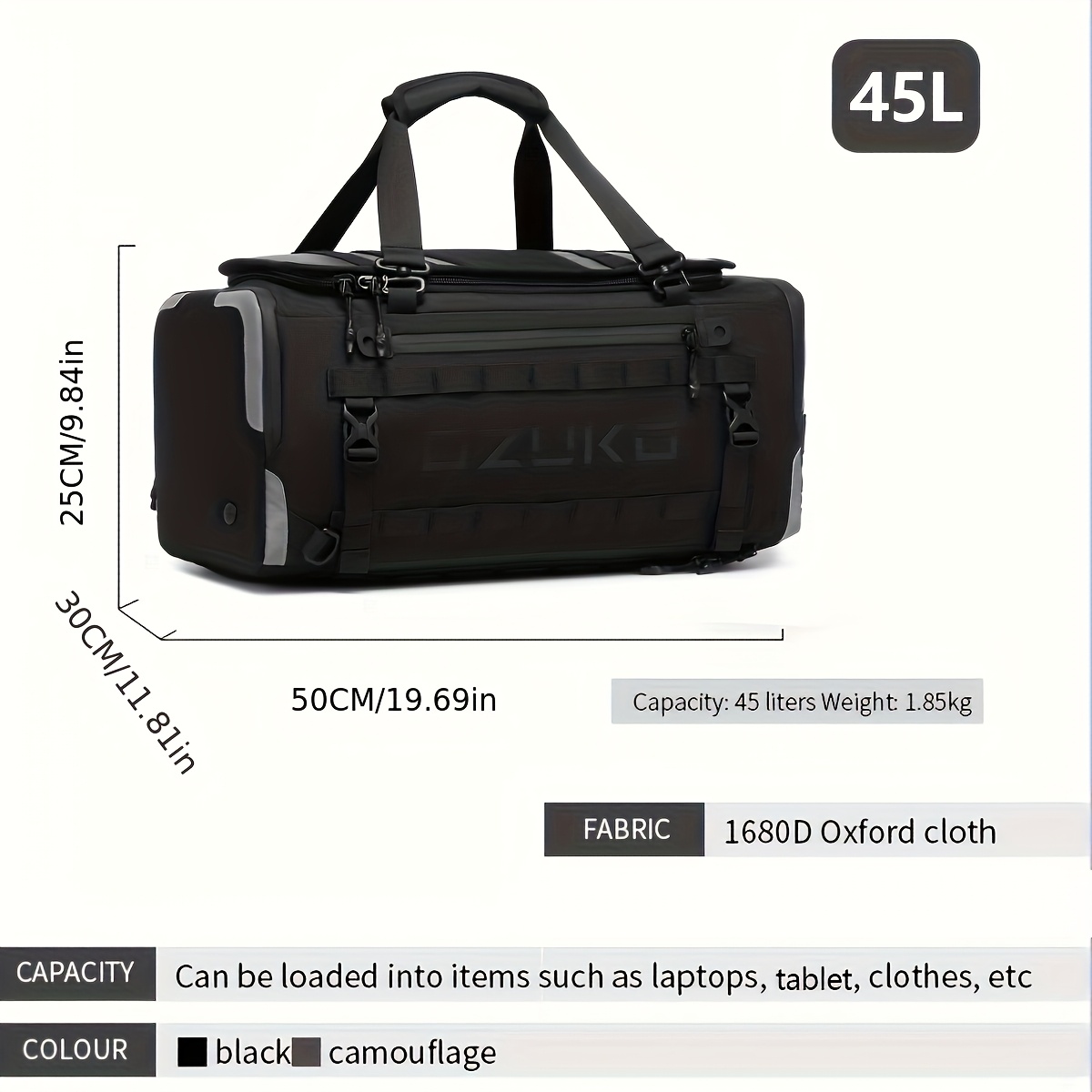 1pc Men's Oxford Handbag, Larg - Sports Equipment Air China recensione e prezzo