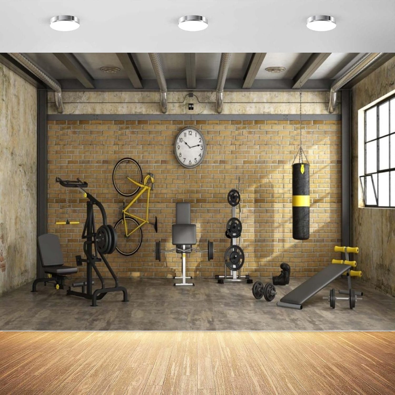 Gym Photography Backdrop Gym E - Sports Equipment Background recensione e prezzo