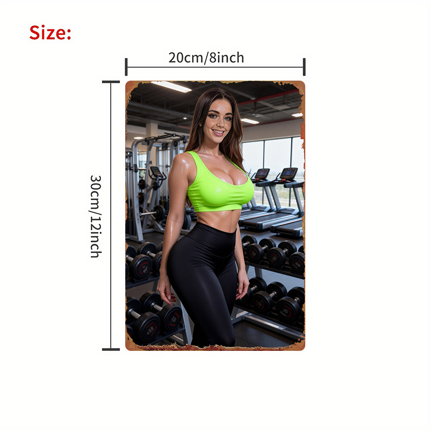 2D Flat Style Metal Sign Sexy  - Sports Equipment Background recensione e prezzo
