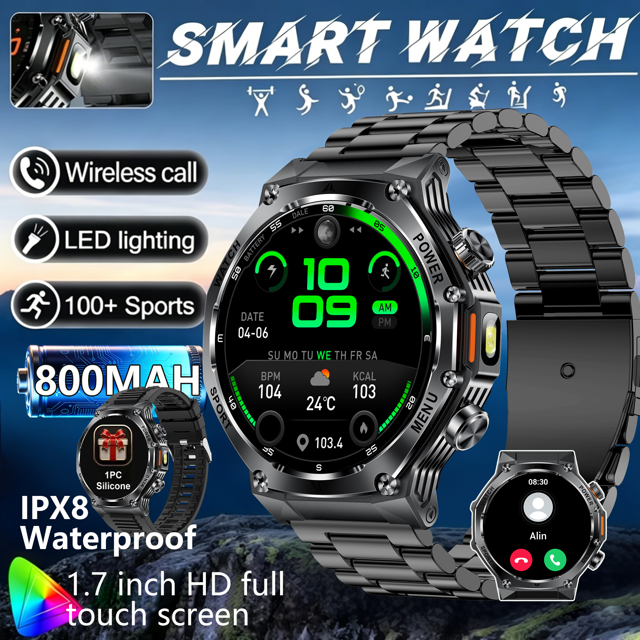 Tactical Style Smart Watch LED - Sports Equipment In Spanish recensione e prezzo