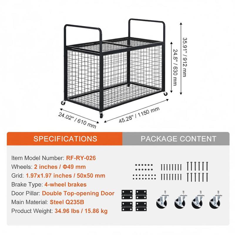 Ball cart, rolling cart 1150 x - Xin Sports Equipment recensione e prezzo
